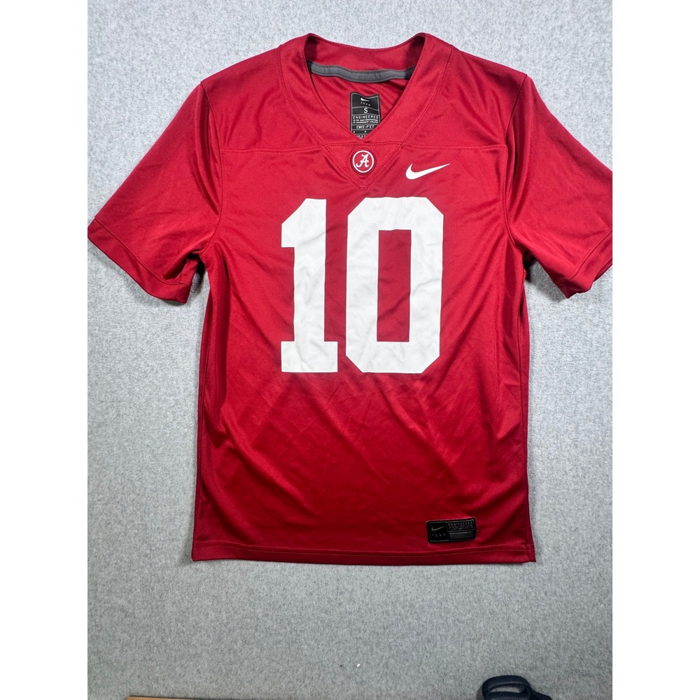 Nike Alabama Crimson Tide Mac Jones 10 Football Jersey Mens Small Red Dri-FIT